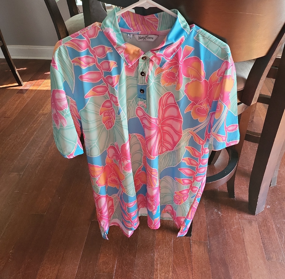 Kenny Flowers Vibrant Floral Kids Polo